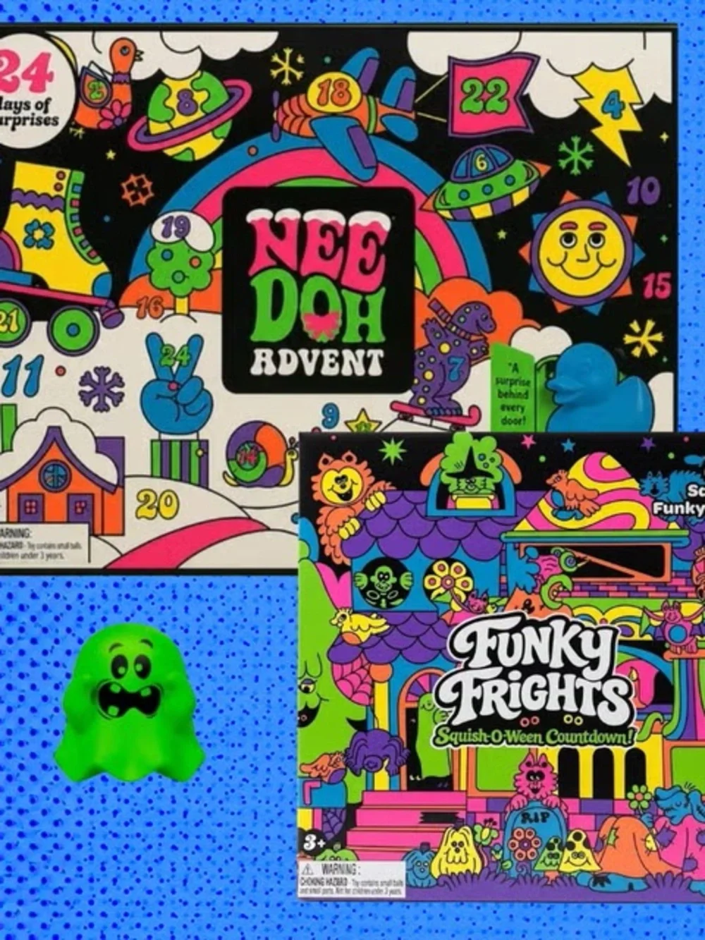 NeeDoh Advent Calendar, Funky Frights AND Jack Glow Lantern Squish